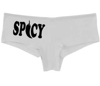 Spicy - Cute Pepper Logo - White Boy Short