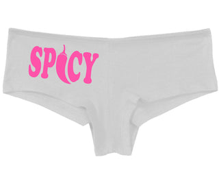 Spicy - Cute Pepper Logo - White Boy Short