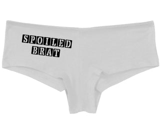 Spoiled Brat - Block Design - White Boy Short