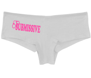 Submissive - Cuff Logo - White Boy Short
