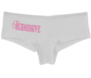 Submissive - Cuff Logo - White Boy Short