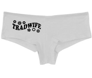 TradWife - Flower Design - White Boy Short