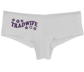 TradWife - Flower Design - White Boy Short