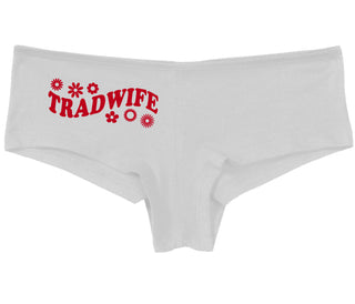 TradWife - Flower Design - White Boy Short