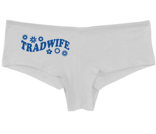 TradWife - Flower Design - White Boy Short