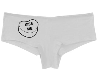 Valentines Day Candy - Kiss Me - White Boy Short