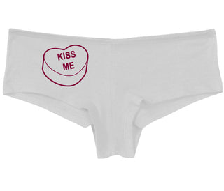 Valentines Day Candy - Kiss Me - White Boy Short