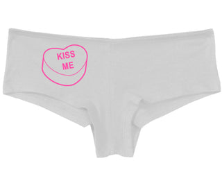 Valentines Day Candy - Kiss Me - White Boy Short