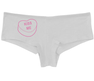 Valentines Day Candy - Kiss Me - White Boy Short