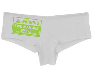 Warning Two Man Job - White Boy Short