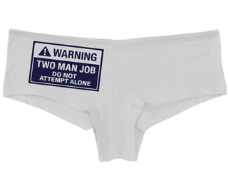 Warning Two Man Job - White Boy Short