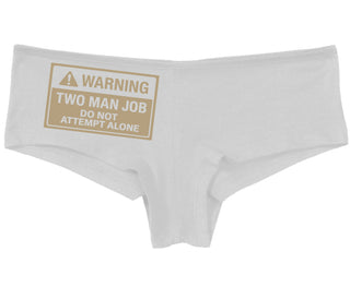 Warning Two Man Job - White Boy Short