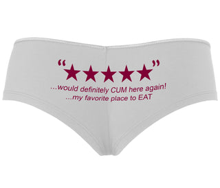 Five Star Review - Would Cum Again - White Boyshort