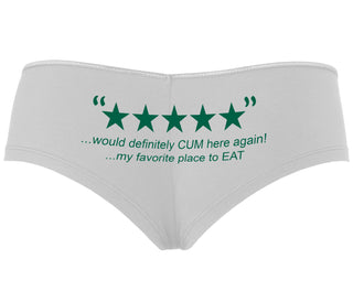 Five Star Review - Would Cum Again - White Boyshort