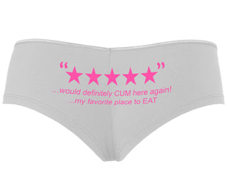 Five Star Review - Would Cum Again - White Boyshort