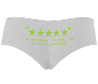 Five Star Review - Would Cum Again - White Boyshort