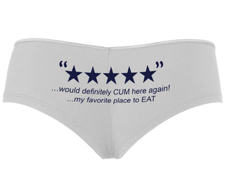 Five Star Review - Would Cum Again - White Boyshort