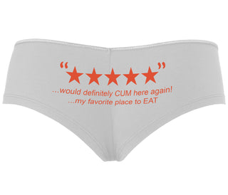 Five Star Review - Would Cum Again - White Boyshort