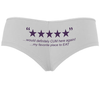 Five Star Review - Would Cum Again - White Boyshort