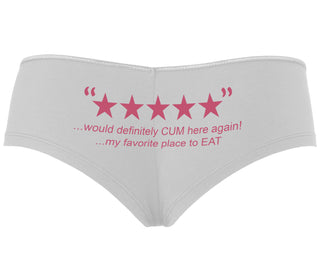 Five Star Review - Would Cum Again - White Boyshort