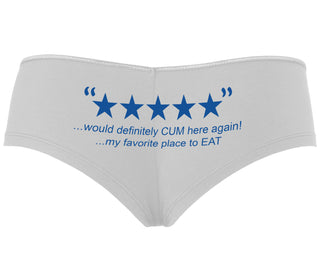 Five Star Review - Would Cum Again - White Boyshort