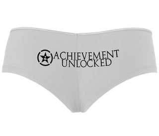 Achievement Unlocked - White Boyshort