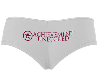 Achievement Unlocked - White Boyshort