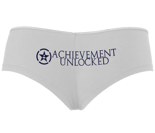 Achievement Unlocked - White Boyshort