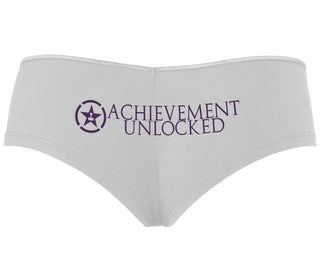 Achievement Unlocked - White Boyshort