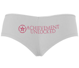 Achievement Unlocked - White Boyshort