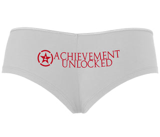 Achievement Unlocked - White Boyshort
