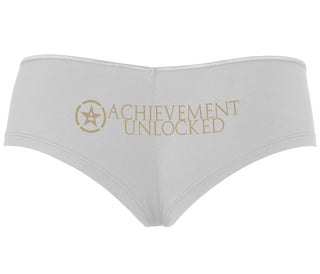 Achievement Unlocked - White Boyshort