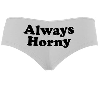 Always Horny - White Boyshort