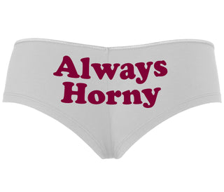 Always Horny - White Boyshort