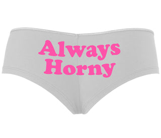 Always Horny - White Boyshort