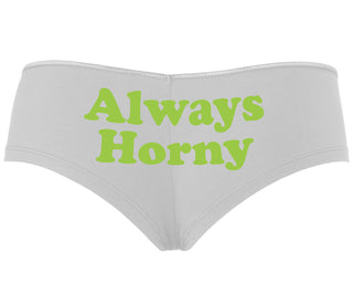Always Horny - White Boyshort