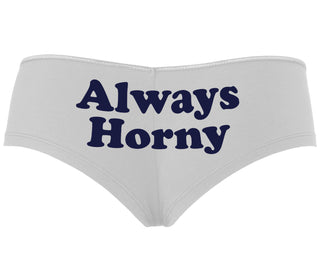 Always Horny - White Boyshort