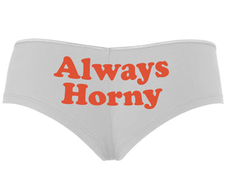 Always Horny - White Boyshort