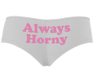 Always Horny - White Boyshort