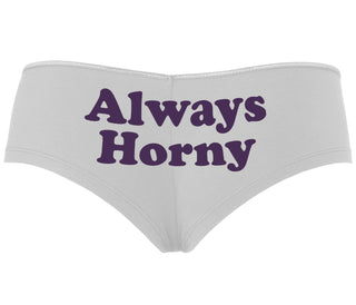 Always Horny - White Boyshort