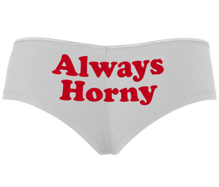 Always Horny - White Boyshort