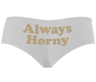 Always Horny - White Boyshort