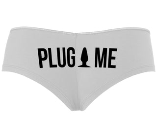 Anal Plug Me - White Boyshort