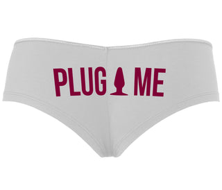 Anal Plug Me - White Boyshort