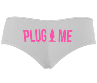 Anal Plug Me - White Boyshort