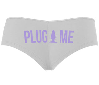 Anal Plug Me - White Boyshort