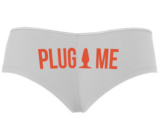 Anal Plug Me - White Boyshort