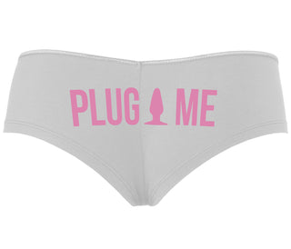 Anal Plug Me - White Boyshort