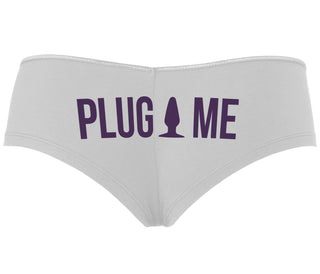 Anal Plug Me - White Boyshort