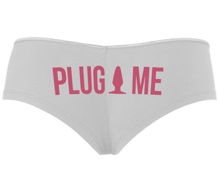 Anal Plug Me - White Boyshort